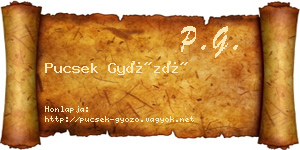 Pucsek Győző névjegykártya